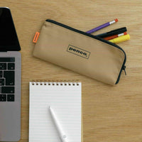 Flat Pen Case - Beige