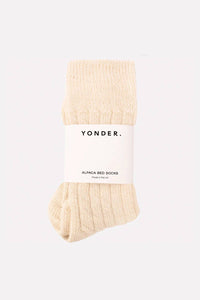 Alpaca Bed Socks - Cream (Size 8-11)