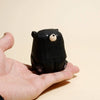 Hand-crafted Wooden Bear Ornament - Black