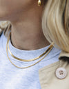 Double Layer Feature Necklace - Gold