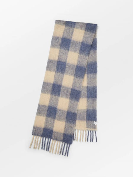 Check Mincho Scarf - Blue