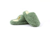 Green Wool Mules - Green