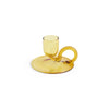 Tiny Curved Candleholder - Yellow