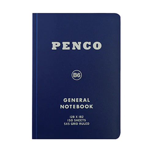 Soft PP Notebook - B6 - Grid - Navy