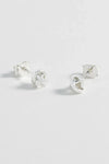 Knot Stud Earrings - Silver Plated