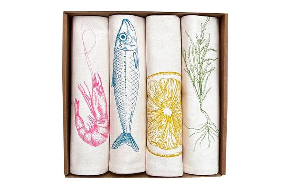 Lottie Day - Napkin Gift Set (4) - Seafood 02