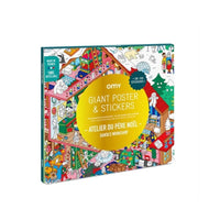 Giant Colouring Poster with Stickers - Santa's Workshop