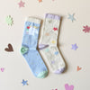 Rainbow Unicorn 2 Pack Socks - Size 9-12 Jr