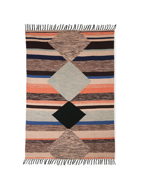 hand woven indoor/outdoor rug multicolour (120x180)