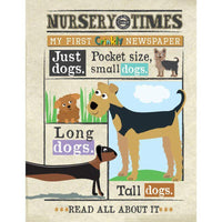 Jo & Nic’s Crinkly Cloth Books - Nursery Times Crinkle Newspaper- Just Dogs