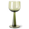 The Emeralds: Wine Glass Tall Olive Green (set of 4)