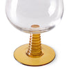 Swirl Wine Glass Low Ochre