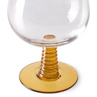 Swirl Wine Glass Low Ochre