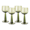 The Emeralds: Wine Glass Tall Olive Green (set of 4)