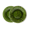 The Emeralds: Ceramic Side Plate spotted green (set of 2)