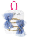 Midnight Tulle Clips Blue