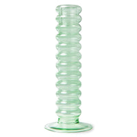 The Emeralds: glass candle holder L mint green