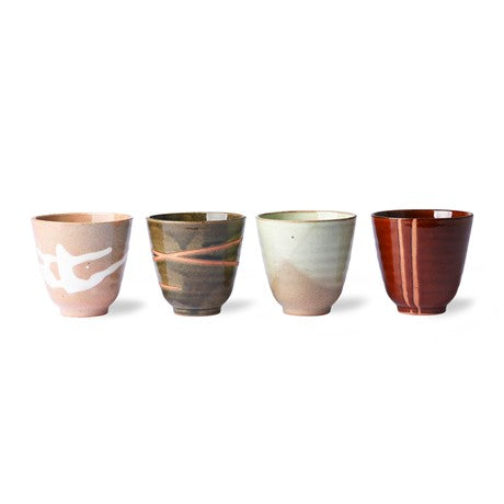 Kyoto Ceramics: japanese yunomi Mugs (set of 4)