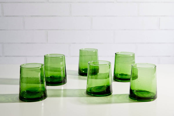 Verve Culture - Moroccan Cone Glassware Small - Green