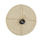 British Colour  Standard - 27Cm D Jute Placemat In Pearl White/Natural, set of 4