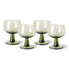 The Emeralds: Wine Glass Low Olive Green (set of 4)