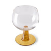 Swirl Wine Glass Low Ochre