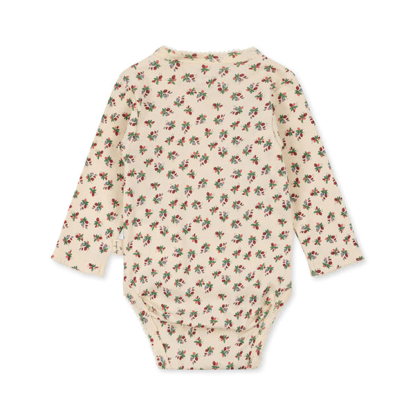 Konges Sløjd - Newborn Long Sleeved Body - Fleur Tricolore