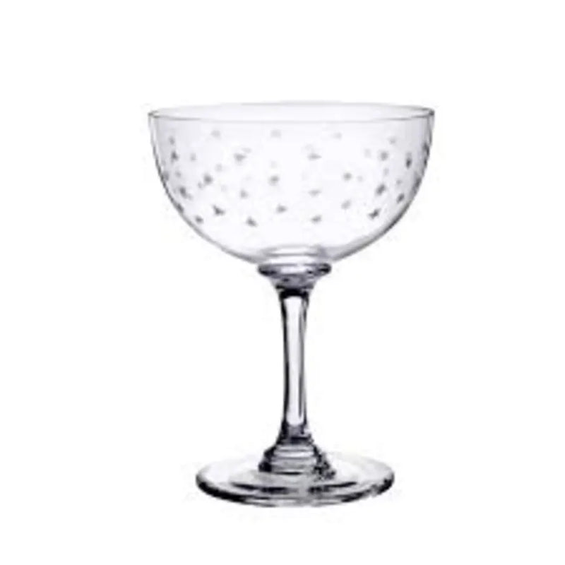 Crystal Champagne Saucers with Ovals Design – The Vintage List