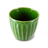 The Emeralds Ceramic Mugs ribbed green  set of 4 pieces