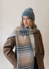 Lambswool Scarf in Camel Gradient Check