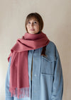 Lambswool Oversized Scarf in Rose