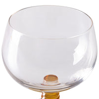 Swirl Wine Glass Low Ochre