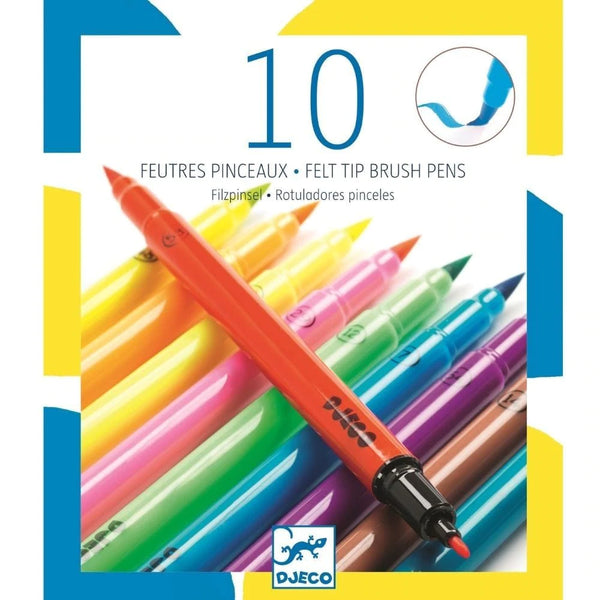 PENS & MARKERS - 10 brush-tip felt pens