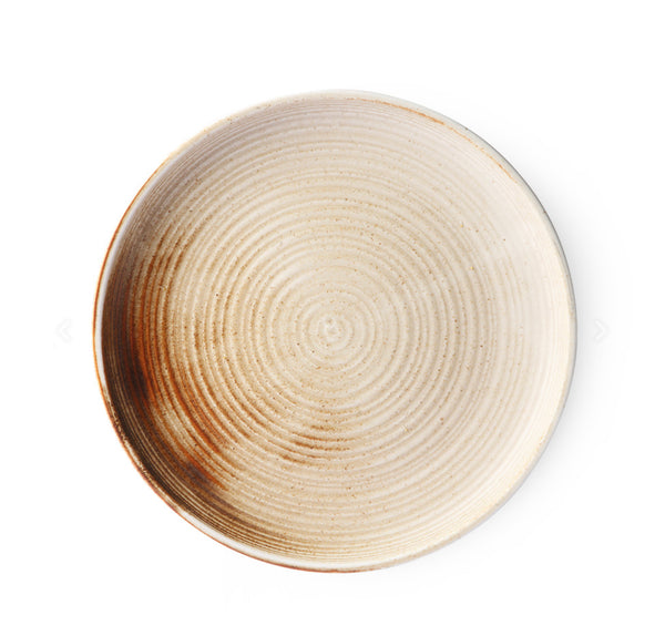 Home Ceramics   Dinner Plate Rustic Cream / Brown