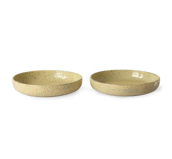 Gradient Ceramics  Deep Plate Yellow  SET OF 2