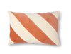 striped cushion velvet peach/cream (40x60)