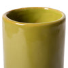 objects: Ceramic twisted Vaseglossy olive