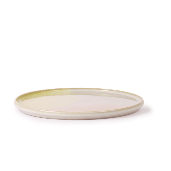 Gallery Ceramics  round Side Plate  Pink/yellow