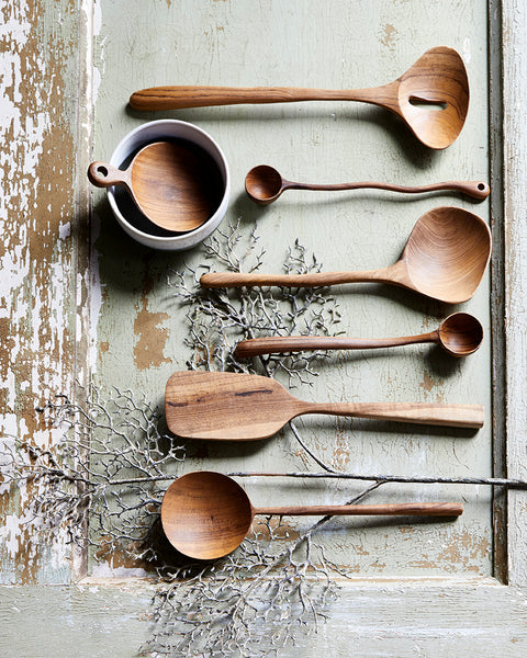 Wooden serving spoon