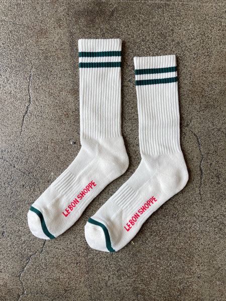 Extended Boyfriend Socks - Parchment