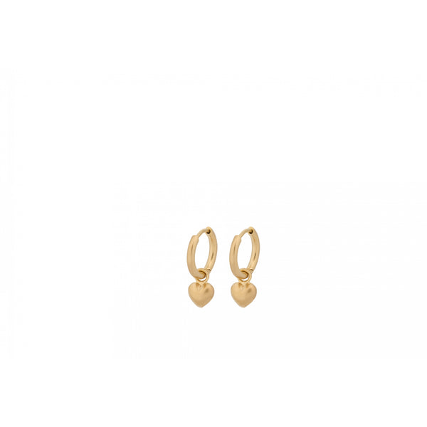 Heart Huggies Earrings - Gold Plated