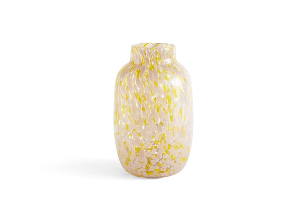 Splash Vase Round L Light Pink and Yellow