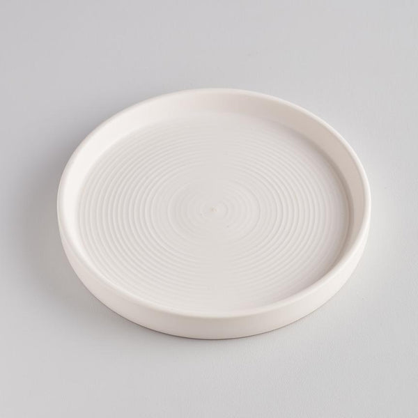 White candle plate