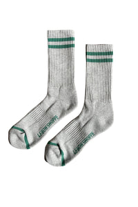 Extended Boyfriend Socks - Light Grey